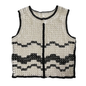 Vêtements pour femmes motif de fleurs gilet <span class=keywords><strong>sans</strong></span> manches au crochet été Style paresseux débardeur <span class=keywords><strong>pull</strong></span> tricoté haut court - Product Image 1
