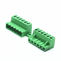 6 pôles 5.08mm Espacées Pcb Enfichable Isolé Borniers Prise et Prise avec Oreille Fixe