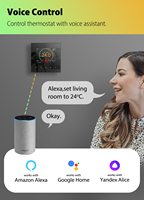 Termostato Programable con Botón Táctil para Calefacción por Suelo Radiante, Control Remoto Tuya Smart Life
