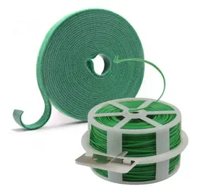 Green Garden Wire Reusable Hook and Loop Fastening Tapes for Gardening Home Office (Green)