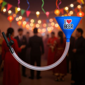 Entonnoir à bière DB I Love Beer, 2-3 pieds, en plastique avec valve, cadeau pour les événements - Product Image 2