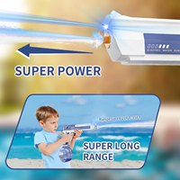 Pistolet à eau en plastique de haute qualité, fonctionnant sur piles, modèle Desert Eagle, avec lumière et chargeur électronique, pour enfants