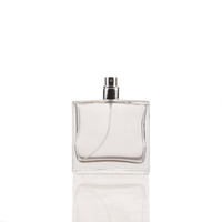Flacon de parfum rectangulaire cannelé transparent de 100 ml avec pulvérisateur à pompe, sérigraphie, diffuseur à bâtonnets, personnalisable, vente en gros