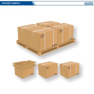 XFK-1C hualian tự động hộp carton sóng bao bì đóng gói dòng máy kết hợp với hộp đóng đai và băng carton - Product Image 6