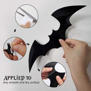Pegatinas de Pared de PVC con Diseño de Araña y Murciélago 3D Negros para Decoración de Fiestas de Halloween - Product Image 6