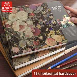 Cuaderno de tapa dura de alta gama para estudiantes, estilo italiano retro artístico, en blanco, de 16K, de Sifang Partner. - Product Image 3