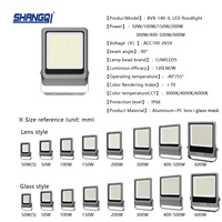 Échantillon Gratuit Disponible - Projecteur LED Extérieur IP65 en Aluminium Moulé Sous Pression pour Façade de Bâtiment, Sécurité, 50W 100W 150W 200W 300W