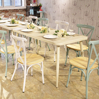 Ensemble de meubles de jardin, chaises et tables de fête, chaises en aluminium empilables, chaises en fer coloré, 10 pièces