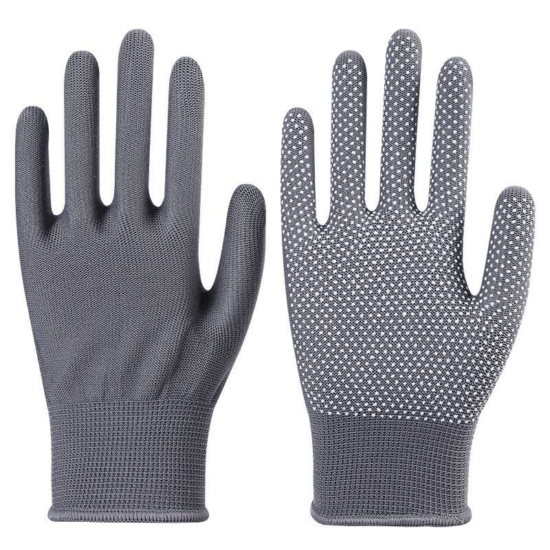 Guantes de nailon [dedo completo gris]