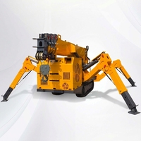 Vente directe usine CE Grue araignée mini 4 tonnes sur chenilles, personnalisée pour le vitrage de façades, la réparation de toitures et le levage en espaces confinés