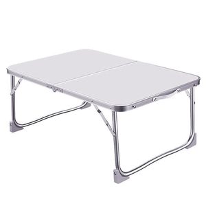 Folding Picnic <b>Table</b> Aluminum 60x40x26 Cm <b>Portable</b> With Handle Travel Outdoor Use - Product Image 1