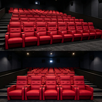 Asiento Reclinable Ergonómico y Moderno para Cine Comercial, Sofá Individual para Cine VIP, Esponja de Alta Densidad, Cuero PU