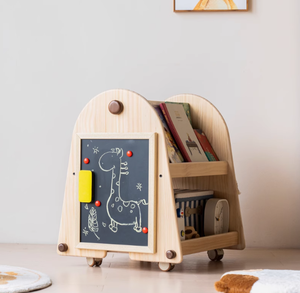 Étagère <span class=keywords><strong>à</strong></span> pain grillé au lait en bois au design unique-Présentoir de livres écologique pour <span class=keywords><strong>bibliothèque</strong></span> pour enfants - Product Image 3