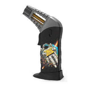 2025 vente chaude puissant Jet flamme conception personnalisée forte cigarette coupe-vent rechargeable torche inclinée briquet - Product Image 4