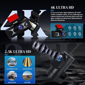 Cámara para Auto 4K <span class=keywords><strong>de</strong></span> Doble Lente Lista para Enviar, con WiFi Dual 5.8G, GPS, ADAS, <span class=keywords><strong>Pantalla</strong></span> IPS <span class=keywords><strong>de</strong></span> 3.16 Pulgadas, <span class=keywords><strong>Grabador</strong></span> <span class=keywords><strong>de</strong></span> Video Delantero y Trasero - Product Image 2