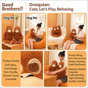 Boneka Gorila Trendy, Boneka Monyet Gibbon, Bantal Penenang Bayi, Grosir Boneka Plush