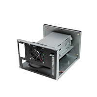 Carte mère Mini-ITX à deux disques en alliage d'aluminium, échangeable à chaud, serveur, châssis NAS de tour moyenne, stockage domestique IPFS, double disque intégré