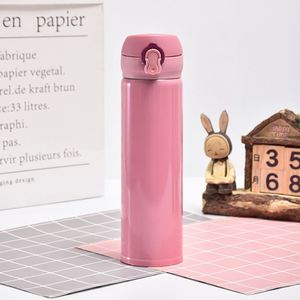 Vaso Térmico de Acero Inoxidable de 500 ml con Tapa Abatible, Botella de Agua con Aislamiento al Vacío de Doble Pared, Taza de Viaje Deportiva con Pajita - Product Image 5