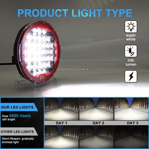 Faro Redondo de 9 Pulgadas para Automóvil, Luces LED de 185w, Luces LED de Alta Luminosidad de 6000k, Faros Delanteros Todoterreno para Jeeps Wranglers JL JK - Product Image 6