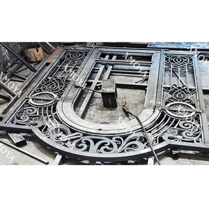 D'ouverture de porte intérieure en <span class=keywords><strong>fer</strong></span> <span class=keywords><strong>forgé</strong></span>, petite porte d'allée en acier <span class=keywords><strong>forgé</strong></span>, design de jardin, - Product Image 2