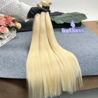 Capelli Umani Vergini Remy di Alta Qualità, Lisci 613, Cuticole Allineate, Non Lavorati, Senza Trama, per Intrecciare