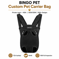 Sac à dos de transport mains libres pour animaux de compagnie, pour chat et chien, avec maille réglable et rembourrée en nylon, personnalisable, idéal pour les promenades en extérieur