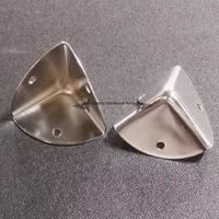 Nouvel Arrivage Plaques de protection d'angle électrolytiques pour l'aviation, fixées, 40 mm, en forme d'éventail, à bord plat, chromées, pour bagages cabine