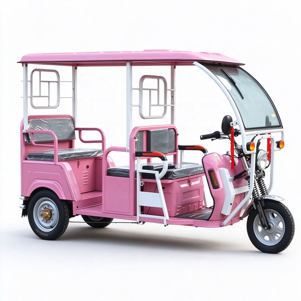 Good Bus Electric Sightseeing Tricycle Pink Three Wheel Passenger ...