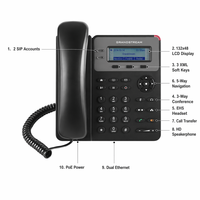 Téléphone IP PoE SIP GrandStream GXP1610P avec OS Linux, Voix HD, Conférence 3 voies, EHS, Double Ethernet 10/100M, 2 comptes SIP, Auto-configuration