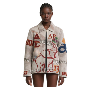 <span class=keywords><strong>Giacca</strong></span> da <span class=keywords><strong>Donna</strong></span> Personalizzata con Tappezzeria, Abbigliamento Sorority Delta Sigma Theta, <span class=keywords><strong>Cardigan</strong></span> Jacquard Tessuto, <span class=keywords><strong>Giacca</strong></span> con Sequenze di Lettere Greche - Product Image 1