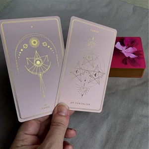 Cartas con Guía, Venta al por Mayor, con Buena Calidad y los Diseños Más Bonitos, Mazos <span class=keywords><strong>de</strong></span> Tarot con Estampado en Lámina Dorada - Product Image 1