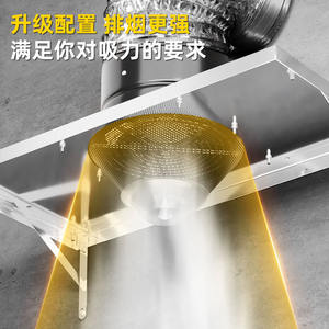 เครื่องดูดควันในครัว สแตนเลส พร้อมแผ่นกรองอะลูมิเนียม ระบบกลไก ใช้ไฟฟ้า 220V พัดลมระบายอากาศในครัว - Product Image 4