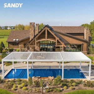 <span class=keywords><strong>Pergola</strong></span> de jardin d'<span class=keywords><strong>hiver</strong></span> de luxe avec portes coulissantes en verre, véranda en aluminium haut de gamme pour terrasse de toit haut de gamme - Product Image 1