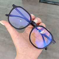 Kacamata photoromik kacamata mata TR90 lingkaran besar komputer lunette hitam Foto abu-abu anti refit pour homme cahaya biru memblokir