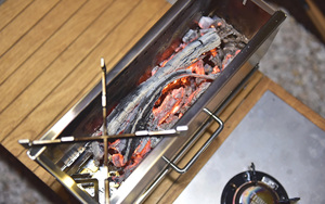 UPPERWELD Mesa incendiaria de media Unidad de acero inoxidable barbacoa plegable Camping Picnic estufa portátil hoguera fogata al aire libre madera - Product Image 5