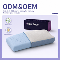 Oreiller en mousse à mémoire de forme à récupération lente, marque privée, avec housse lavable, pour la literie, vente en gros, OEM, ODM, approvisionnement en vrac direct usine