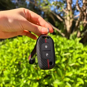 Porte-clés en silicone pour <span class=keywords><strong>Renault</strong></span> Kadjar Captur Megane Sandero Stepway Logan Clio 5 <span class=keywords><strong>2022</strong></span> Arkana 2020 2021 Kwid 2023 - Product Image 3