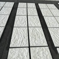 Carrelage en pierre calcaire à face fendue Bello White BYL001 pour revêtement mural extérieur de maison