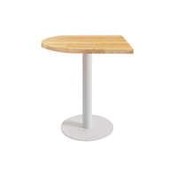 Table de restaurant commerciale carrée avec plateau en contreplaqué traditionnel et base en métal