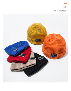 Hat male autumn and winter bowler hat leather Korean version fashion woolen dome knitted yuppie hip-hop hot - Product Image 3