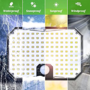 OTHC 1812B Luces de inundación LED solares 124 LED Sensor de movimiento Luces de punto de seguridad impermeables para jardín Porche Patio Garaje-Pequeño - Product Image 5