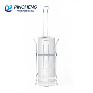 Moderno Soporte de Papel Higiénico de Hierro Independiente, Organizador Vertical Compacto para Baño de Hotel - Product Image 1