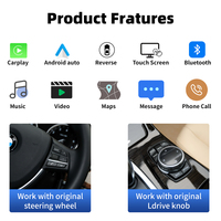 Système Linux 10.25 pouces sans fil CarPlay Android Auto lecteur multimédia de voiture pour BMW E60 E61 E62 E90 E91 E92 unité principale