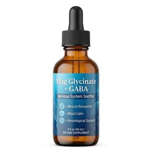 Gouttes liquides personnalisées de glycinate de magnésium et GABA pour apaiser le système nerveux - Usage adulte, sans gluten, végétalien, <span class=keywords><strong>2</strong></span> fl oz, faible MOQ - Product Image 1