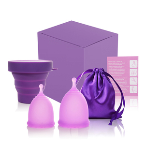 Copa Menstrual de silicona de grado médico de alta calidad personalizada para mujer, copa menstrual orgánica suave para mujer con <span class=keywords><strong>esterilizador</strong></span> de cepillo - Product Image 5