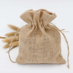 Sac de rangement en jute naturel, écologique et durable, multi-tailles, avec cordon de serrage, pour herbes chinoises, grains de café, riz, ou comme sac cadeau - Product Image 6