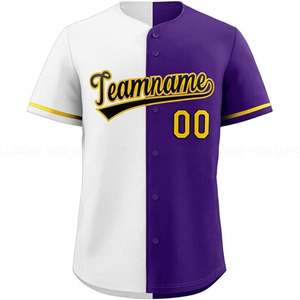 Camisetas de béisbol en <span class=keywords><strong>blanco</strong></span> y negro de estilo urbano de la mejor calidad personalizadas al por mayor - Product Image 1