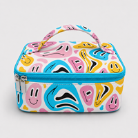 Trousse de Toilette en Nylon Personnalisable avec Logo, Sac Cosmétique avec Poignée et Fermeture Éclair pour Voyage et Salle de Bain, Fournisseur d'Usine Personnalisée