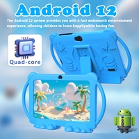 Tablet Educativa Infantil de 7 Pulgadas con Wifi, Android 12.0, 4GB, 32GB, Procesador Rockchip, para el Aprendizaje Infantil, con Funda de Silicona