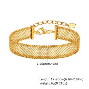 18k Luxury Mesh <b>Belt</b> <b>Chain</b> Necklace and Bracelet Charm Fashion Jewelry Sets for Women - Product Image 4